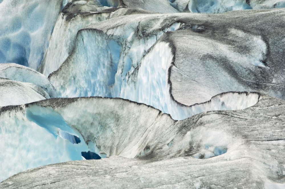 AK, Inside Passage Glacier patterns and blue ice art print by Nancy Rotenberg for $57.95 CAD
